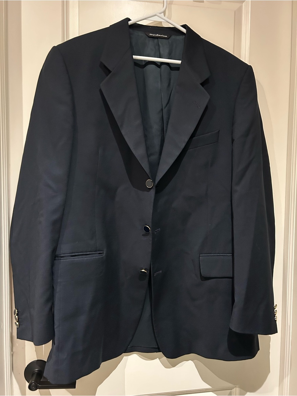 Men's Navy Blazer - Classic Single-Breasted Jacket